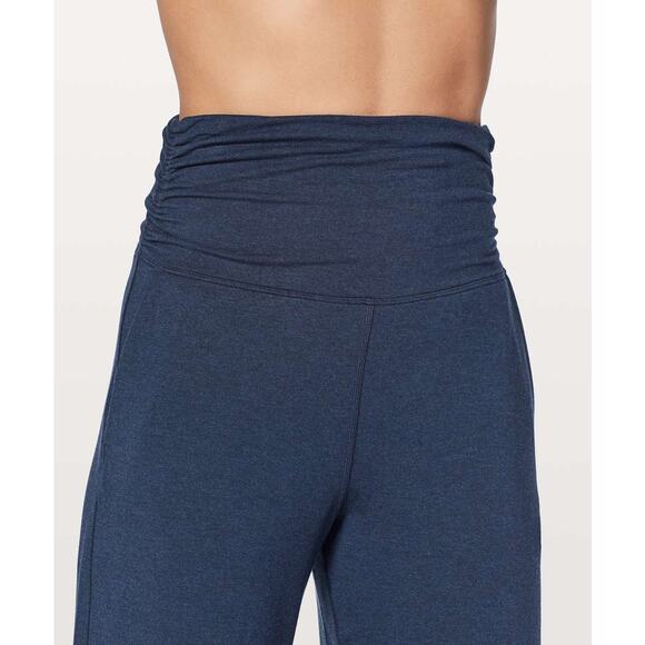 Lululemon Take It Easy Wide Legged Heathered Mod Blue Lounge Pants - Picture 12 of 12
